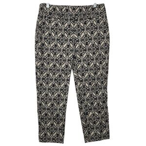 Loft Julie The Riviera geometric print crop Capri pants women’s 4 Ann Taylor